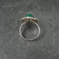 Mexican Sterling Green Onyx Ring Size 6.5