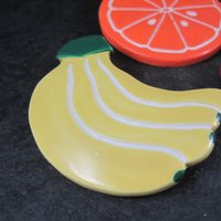 Set of 3 Large Vintage Fruit Brooches