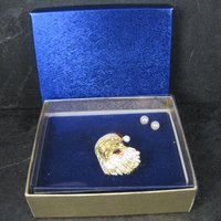 Gerrys Enamel Santa Brooch New Old Stock