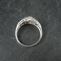 Vintage Sterling Filigree Ruby Ring Size 10