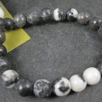 8mm Round Zebra Jasper Beads