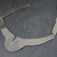 Vintage Mexican Alpaca Inlay Necklace
