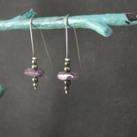 Vintage Sterling Amethyst Earrings
