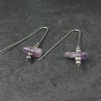 Vintage Sterling Amethyst Earrings