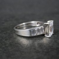 Vintage Sterling Cubic Zirconia Ring Size 9 by Avon