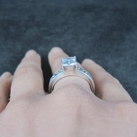 Vintage Sterling Cubic Zirconia Ring Size 9 by Avon