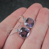 Vintage Sterling Amethyst Earrings