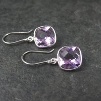 Vintage Sterling Amethyst Earrings