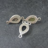 Lot of 3 Sterling Silver Gemstone Jewelry Connectors