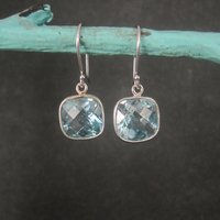 Vintage Sterling Topaz Earrings