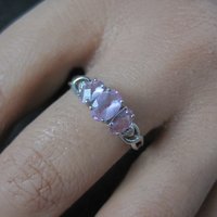 Dainty Vintage 10K Pink Topaz Ring Size 7