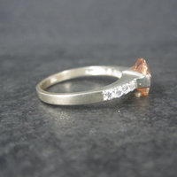 Vintage Sterling Cz Cocktail Ring Size 11
