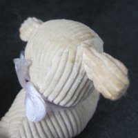 Vintage 2 Tiny Corduroy Lambs Cotton & Cellulose