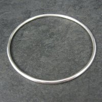 Simple Vintage Sterling Bangle Bracelet 7.75 Inches