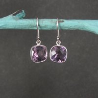 Vintage Sterling Amethyst Earrings