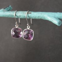 Vintage Sterling Amethyst Earrings