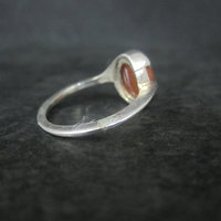 Vintage Sterling Carnelian Cabochon Ring Sizes 6