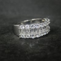 Vintage Sterling Cubic Zirconia Ring Size 10
