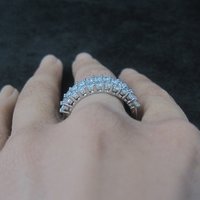 Vintage Sterling Cubic Zirconia Ring Size 10