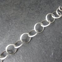 Italian Sterling Circle Link Bracelet 7.5 Inches Vintage Vintage by Reed