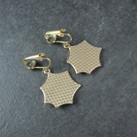 Gold Plated Spider Web Clip On Earrings