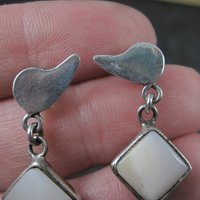 Vintage Sterling Quartz Earrings