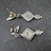 Vintage Sterling Quartz Earrings