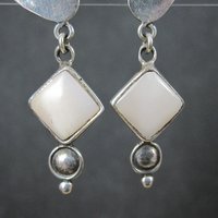 Vintage Sterling Quartz Earrings