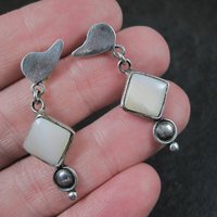 Vintage Sterling Quartz Earrings