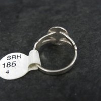 Southwestern Sterling Hematite Ring NOS