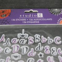 Studio G Halloween Alphabet Scrapbook Stickers .50" Discontinued