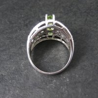 Estate Sterling Peridot Ring Size 10