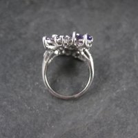 Estate Sterling Amethyst Cocktail Ring Size 6