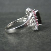 Estate Sterling Blood Red Ruby Ring Size 8