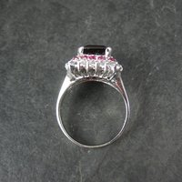 Estate Sterling Blood Red Ruby Ring Size 8