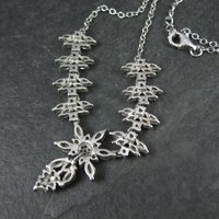 Estate Sterling Cubic Zirconia Necklace Formal Wedding