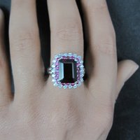 Estate Sterling Blood Red Ruby Ring Size 8