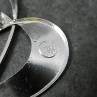 Etched Estate Sterling Leaf Brooch