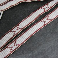 Southwestern Leather Beaded Necklace Vintage Estate