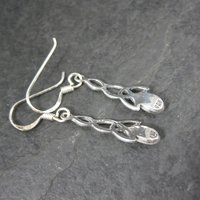 Sterling Celtic Amethyst Earrings NOS