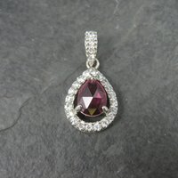 Small Estate Sterling Pink Sapphire Pendant