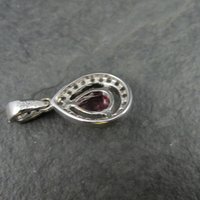 Small Estate Sterling Pink Sapphire Pendant