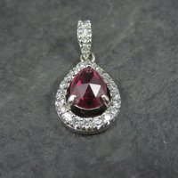 Small Estate Sterling Pink Sapphire Pendant