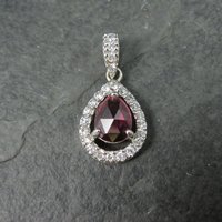 Small Estate Sterling Pink Sapphire Pendant