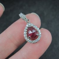 Small Estate Sterling Pink Sapphire Pendant