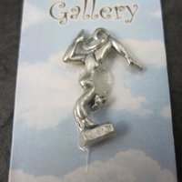 Silver Plated Gymnast Charm