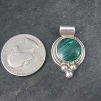 Mexican Sterling Malachite Pendant