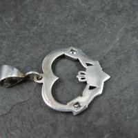 Estate Sterling Claddagh Heart Pendant