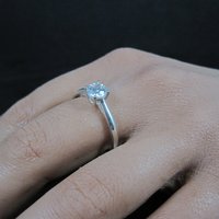 Sterling Cubic Zirconia Engagement Ring Size 10
