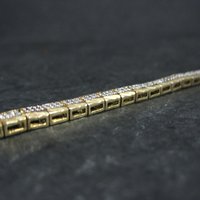 Vintage Vermeil Sterling Diamond Bracelet 7.25 Inches Ross Simons